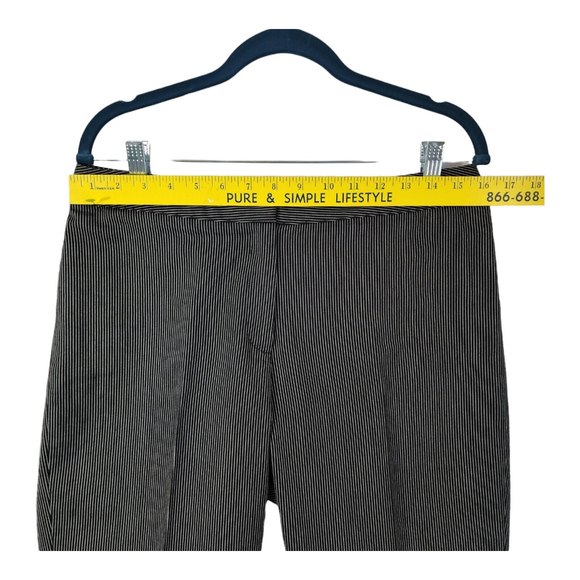 Worthington Women's Stretch Pants Flat Front Ankle Length Size 8 Black Striped - Picture 5 of 10